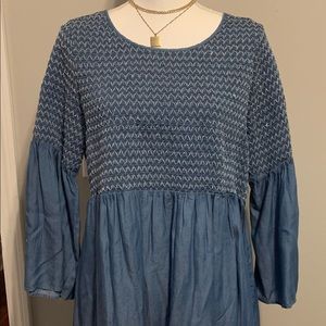 Crown & Ivy smocked bodice dress